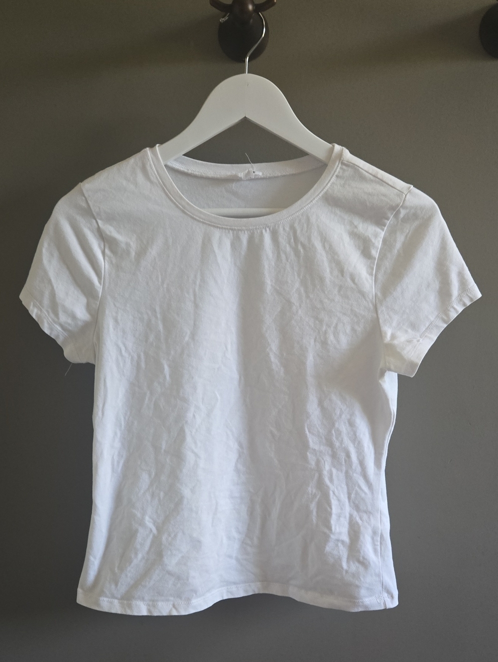 Classic White Crewneck Women's Tee - Garage